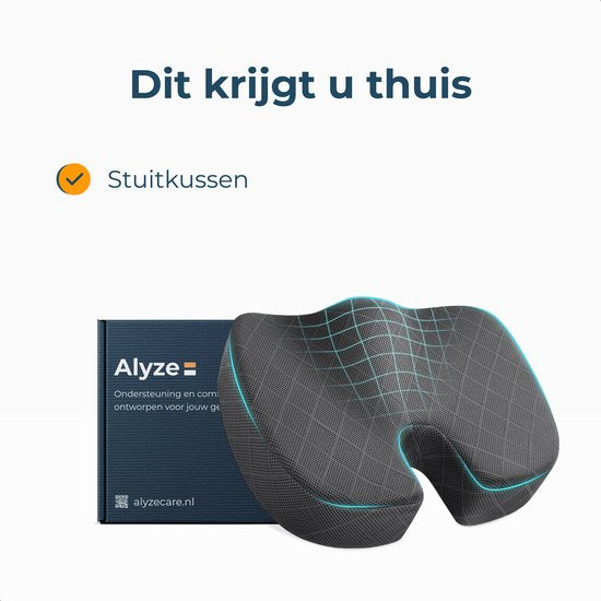 Sitzkissen Orthopädische - Relief unteren Rücken, Steißbein & Hüften - Ergonomische Bounce Kissen - Memory Foam Wedge Kissen - Für Stuhl & Bürostuhl - Alyze