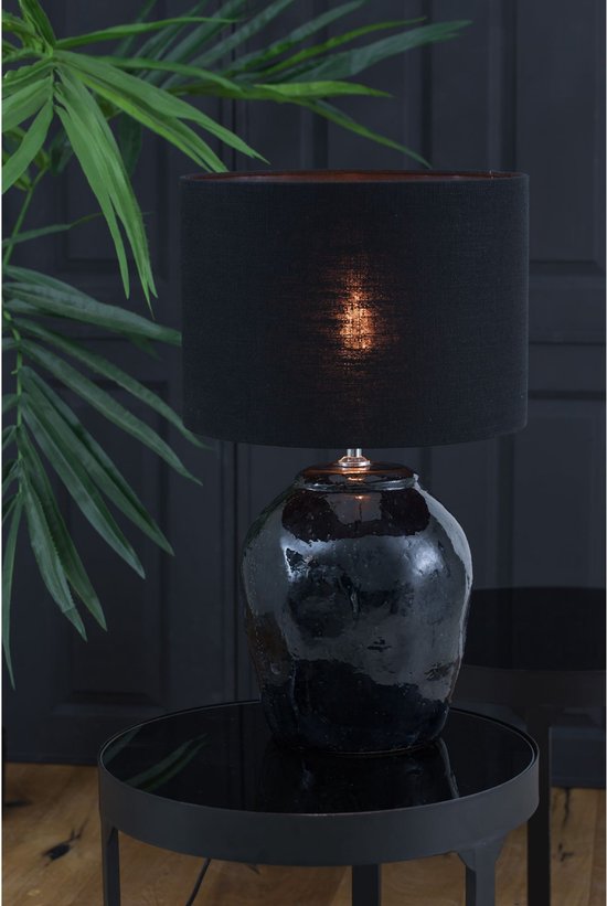 Light & Living Zylinder-Lampenschirm Livigno – Schwarz – Ø 40 x 30 cm – Modern