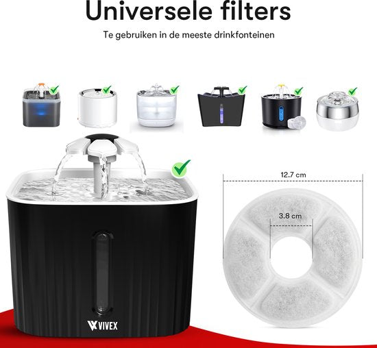 Vivex® Trinkbrunnen-Filter - Katzenbrunnen-Filter - Premium-Qualität - 10 Stück