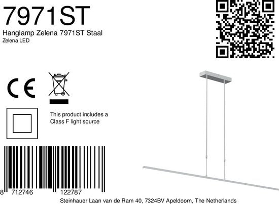 Pendelleuchte Steinhauer Zelena LED - Stahl