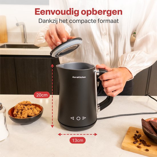 AoraKitchen Elektro-Milchaufschäumer - 5-in-1 - Milchaufschäumer - 500ML - Touch - Milchaufschäumer