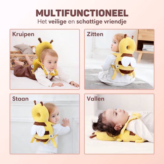 Vulpes Goods® BabyCare - Baby Kopfkissen - Baby Sicherheitskissen - Sturzrucksack - 3D Atmungsaktiv - Sicheres Laufen lernen - At