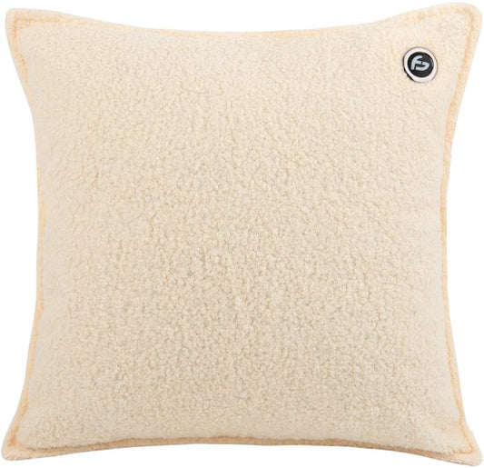Wärmekissen - 3 Wärmestufen - Wärmekissen wiederaufladbar - 10k mAh Powerbank - Kabellos - Wärmekissen - 40 x 40 cm - Bouclé Off-white - Saaf Comfort