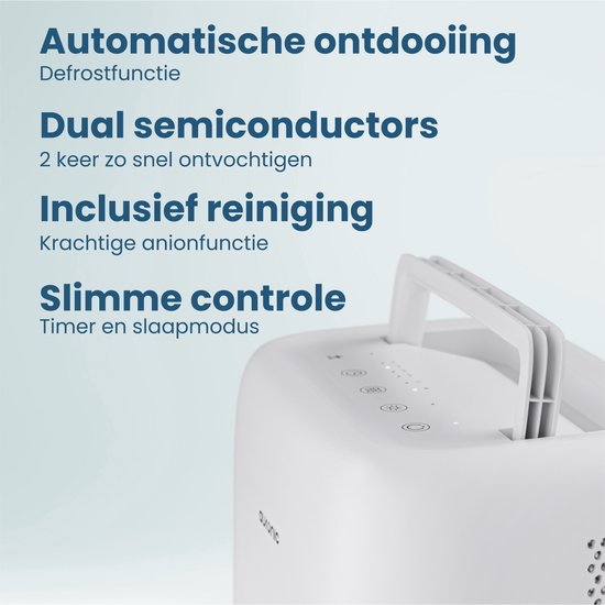Auronic Luftentfeuchter Mini - Geeignet für Wohnzimmer, Büro, Schlafzimmer, Babyzimmer und mehr - Geräuschlos - Weiß