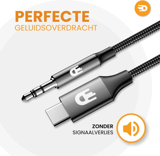 Drivv. USB C zu AUX Kabel - Nylon - 1 Meter