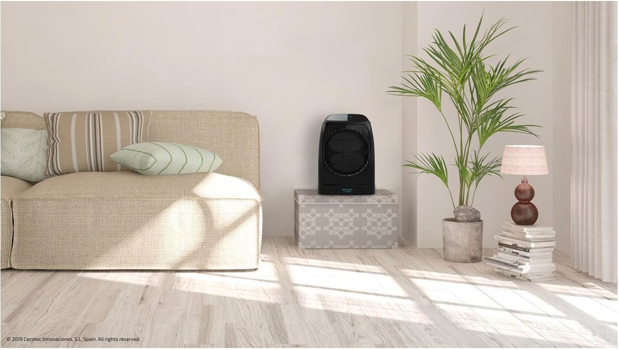 Cecotec Ready Warm 9600 Smart Force Heizlüfter - 2000W - Mit einstellbarem Thermostat & 3 Stufen - Frost- & Überhitzungsschutz - Kunststoff - Schwarz