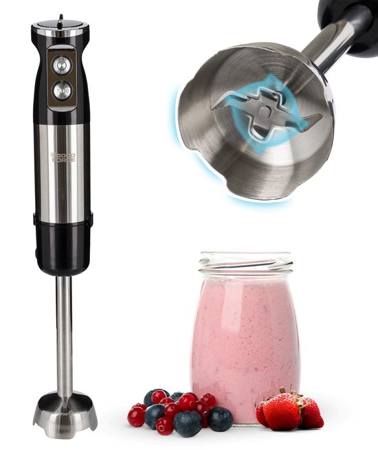 Goodforce Stabmixer - leistungsstark & spülmaschinenfest - 12 Geschwindigkeiten + Turbofunktion - 1000W - PFAS-frei
