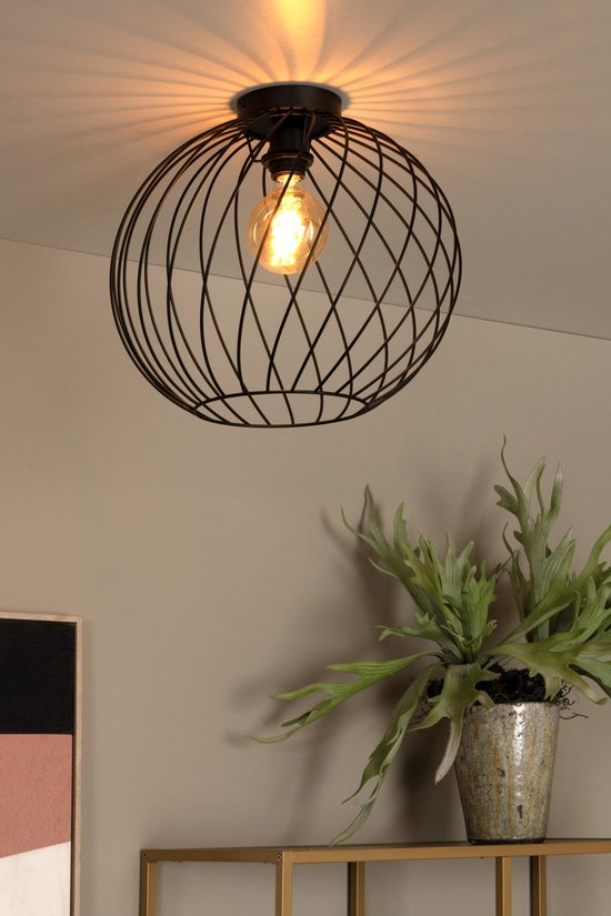 Lucide DANZA – Deckenleuchte – Ø 40 cm – 1xE27 – Schwarz