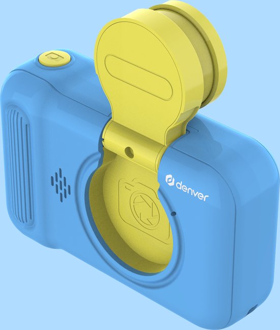 Denver Kinderkamera Full HD - Flip-Objektiv für Selfies - 40MP - Digitalkamera Kinder - Foto und Video - Spiele - KCA1351 - Blau