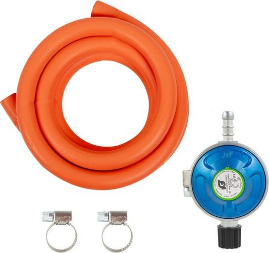 Bo-Camp - Gasanschluss-Set - Druckregler - Campingaz - Schlauch + Schelle