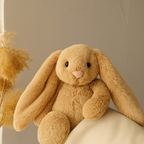 Beschwertes Plüschtier 2Kg - beschwertes Plüschtier - Coco Rabbit - beschwertes Plüschtier - sensorisches Spielzeug - für Kinder und Erwachsene - braun - mit Canvas Aufbewahrungstasche
