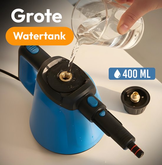 BOLLIT 1200W Dampfreiniger - Handdampfreiniger - 3,5 Bar - Handdampfreiniger - Fleckenreiniger - Dampfreiniger - Teppichreiniger - Dampfreiniger - Extra starker Dampfreiniger: Boden-, Sofa-, Küchen-, Bad- & Teppichreinigung - Inkl.