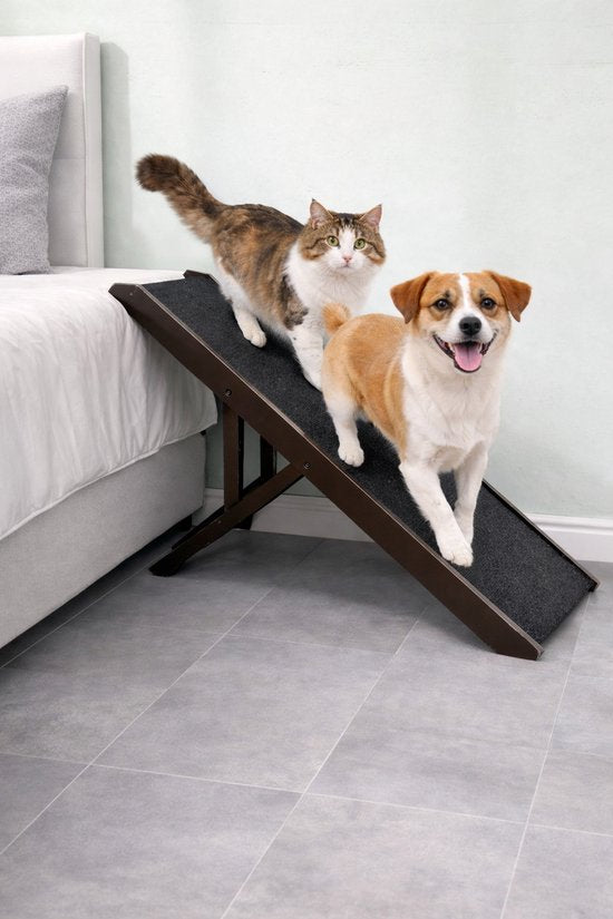 Ceruzo Dog Walkway Verstellbar - Faltbar - Höhenverstellbar 34-53 cm - Hundetreppe - Schwarz