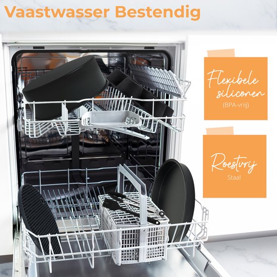 Happy Goods Heißluftfritteuse XL Zubehör - geeignet für Airfryer Zubehör - ⌀ 20 CM - Backpapier - Silikon Backblech - Backform Rund - Muffin Backformen