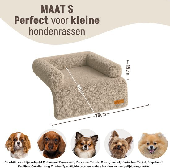 By Cee Cee Original Hundedeckenbank - Hundedeckenbank - Hundekorb - Premium - komplett abnehmbar - Mocha Taupe - 75x90 - Größe S