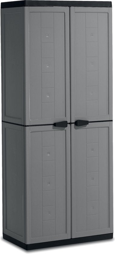 Jolly Hochschrank - 3 Fachböden - 68x39x166 cm - dunkelgrau/schwarz
