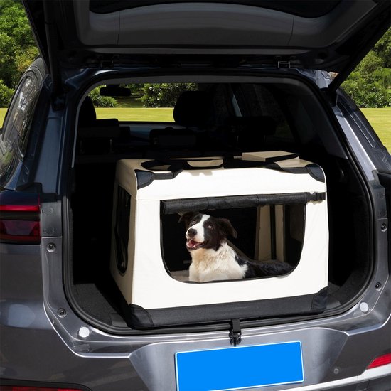 Klappbare Hundetransportbox / Sitzbank Lassie S - Beige - 34 x 50 x 36 cm