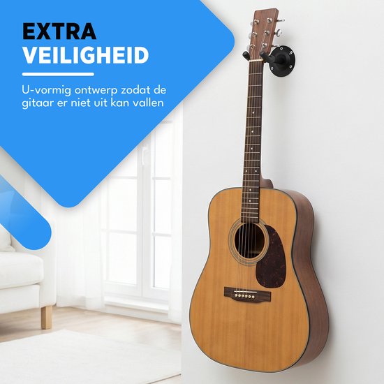 Finesse Gitarrenwandhalterung - mit Plektren - Wandhalterung - Gitarrenständer