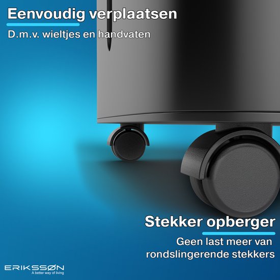 ErikssÃ˜n Luftentfeuchter Dry Pro Plus - Entfeuchtet bis zu 16 Liter pro Tag - Waschtrockenfunktion - Geeignet für Schlafzimmer, Badezimmer, Wohnzimmer und Keller - Luftentfeuchter - Schwarz