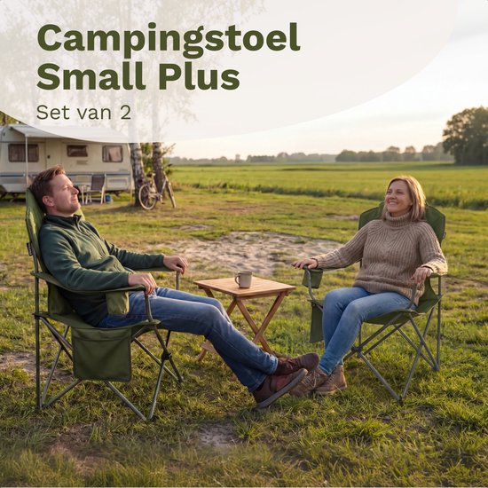 TRVLMORE Campingstühle XXL - klappbar - 2er-Pack - 160KG Tragkraft - Inkl. Tragetasche - Klappstuhl - Angelstuhl - Campingstuhl - Klappstuhl - Grün