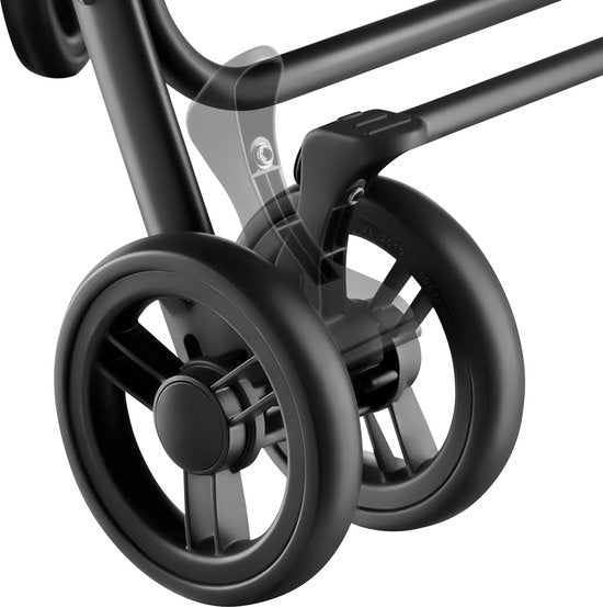 tectake® Buggy - Kinderwagen - faltbar, 5-Punkt-Gurt, verstellbare Rückenlehne und Beinauflage - mit Bremse, leichtgängige Räder - praktischer Ablagekorb - schwarz/grau