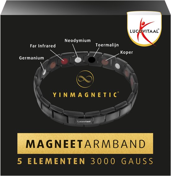 Lucovitaal Yinmagnetic Magnetarmband Schwarz