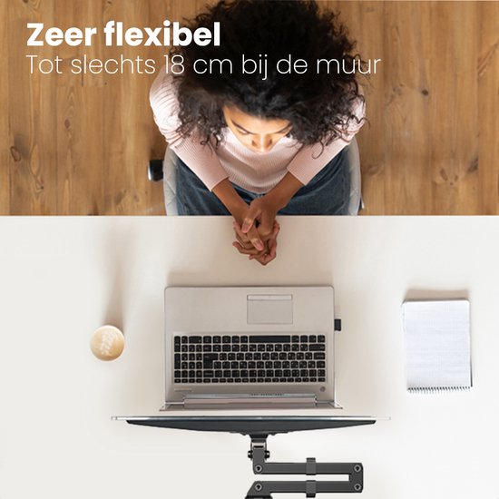 Auronic Monitorarm - 1 Bildschirm - 13 bis 32 Zoll - verstellbar - Monitorhalterung - Stahl - Schwarz