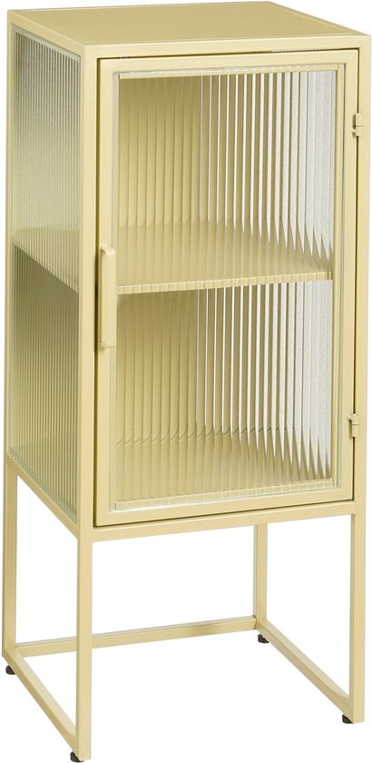 Mica Decorations Clifton Aufbewahrungsschrank mit Türen - L38 x B35 x H90 cm - Metall - Beige