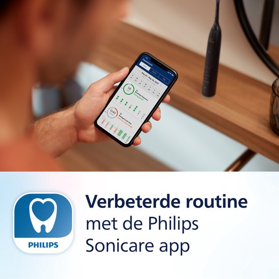 Philips Sonicare 7100 Series - Elektrische Zahnbürste - Schwarz - Reiseetui - Gesünderes Zahnfleisch - HX7421/01