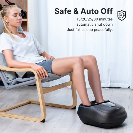 RENPHO Shiatsu-Fußmassagegerät FM058R - Kompaktes Design - Wärmefunktion - Einstellbare Intensität - mit Fernbedienung - Schwarz