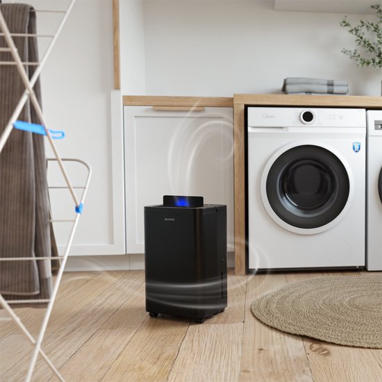 Auronic Luftentfeuchter - Compact Pro Plus - 12L - Schlafzimmer, Badezimmer, Wohnzimmer und Büro - Luftbefeuchter für Innenräume - Schwarz