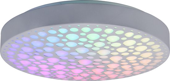 Reality - LED-Deckenleuchte - Deckenleuchte - 22W - Einstellbare Farbe - RGB - Fernbedienung - Dimmbar - Rund - Weiß - Kunststoff