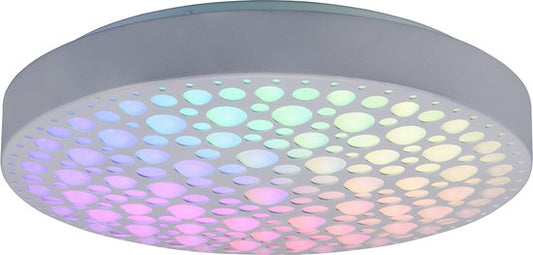 Reality - LED-Deckenleuchte - Deckenleuchte - 22W - Einstellbare Farbe - RGB - Fernbedienung - Dimmbar - Rund - Weiß - Kunststoff