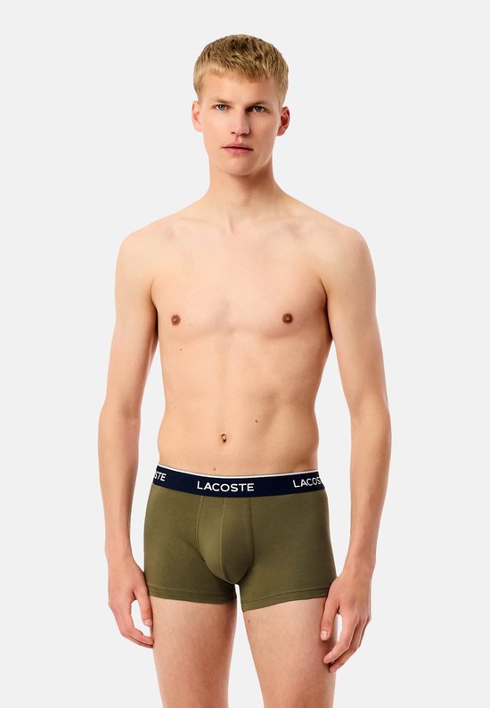 Lacoste Trunks Shorts Männer - 3 Stück - Olive/Delphinium - Größe XL