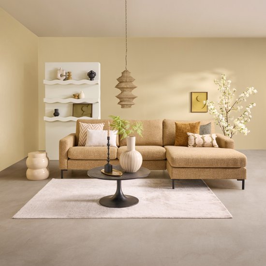 Mica Decorations Vendi Beistelltisch - H40 x Ø35 cm - Keramik - Creme
