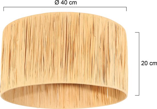 Lampenschirm K1068CS von Steinhauer – Naturfarbenes Seegras, ⌀40 cm, trendiges Design für den Innenbereich, E27-Fassung, perfekt für jede Lampe und jede Einrichtung.