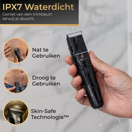 Wellshave 2 in 1 Bodygroomer Men - Multitrimmer für Körper und Bart - Schamhaartrimmer Men - Körpertrimmer Men - Nasentrimmer - Dual Groomer