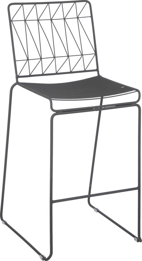 Mica Decorations Bueno Barhocker für draußen - L53 x B55 x H108 cm - Grau