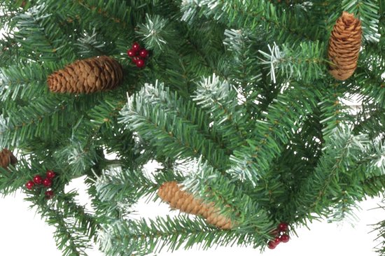 Weihnachtsgeschenke Weihnachtsbaum Empire Fichte mit Schnee und Tannenzapfen - 180 cm - 708 Knospen