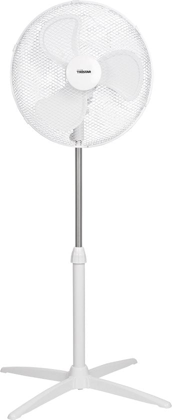 Standventilator 40 cm - 45W - 3 Geschwindigkeiten - 85° Oszillation - Höhenverstellbar - Tristar VE-5755 - Weiß