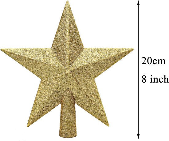 Roegaarden Spitze Weihnachtsbaum - Weihnachtsschmuck - Gold - 20 CM