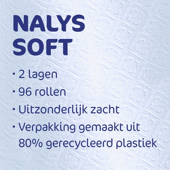 Nalys Soft Weißes Toilettenpapier - 2 Lagen - 96 Rollen