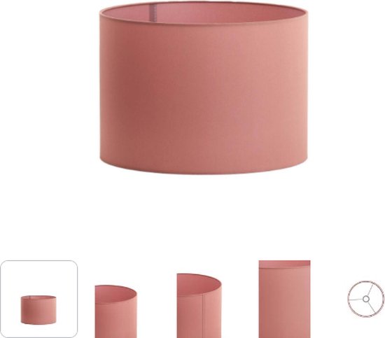 Light & Living Lampenschirm Imani – Rosa – 30 x 30 x 21 cm – Modern