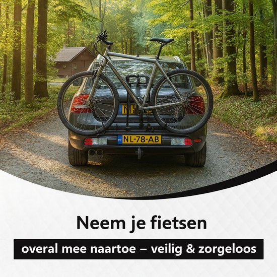 Outbee Fahrradträger - Fahrradträger Elektrofahrräder 2 - Fahrradträger Anhängerkupplung - Mit Nummernschildhalter - Schwarz