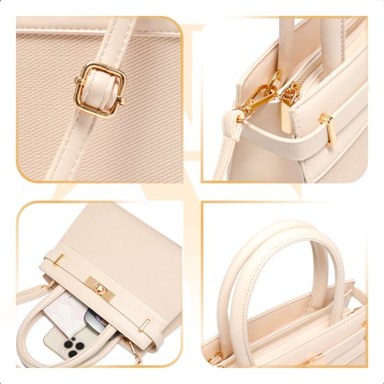 Aramae® - Handtasche Damen - Crossbody Bag Damen - Umhängetasche Damen - Geschenk für Frauen - Weiß