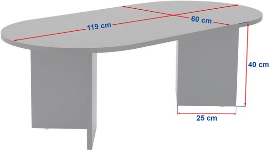 Holz-Couchtisch „Sand“ – 60 x 119 x 40 cm – Atlantische Kiefer