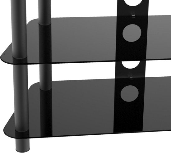 TV-Schrankmöbel - Audio-Hifi-Möbel - 80 cm breit - schwarz