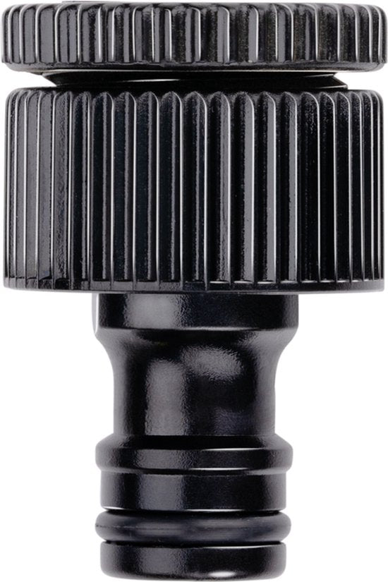 BLACK+DECKER Sprinklerkopf mit 3 Gartenschlauch-Kupplungen - Einstellbarer Wasserdurchfluss - Kunststoff - Schwarz/Orange