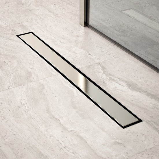 Duschrinne - 70cm - Fliesenrost - Edelstahl - Mit Flansch
