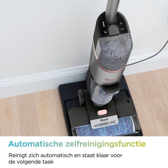 Shark HydroVac Wireless 3-in-1 Bodenreiniger - Staubsaugen, Wischen und Selbstreinigung - Stabstaubsauger mit Wischfunktion - Nass- und Trockenmopp - WD210EU
